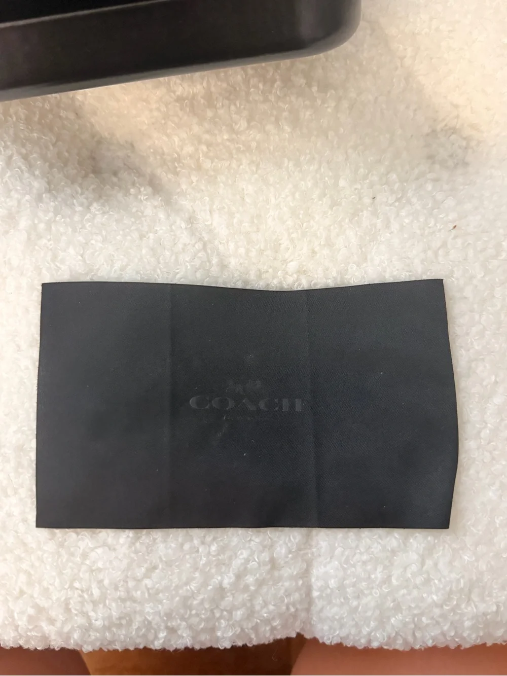 Coach Black Microfiber Cleaning Cloth with Embossed Logo